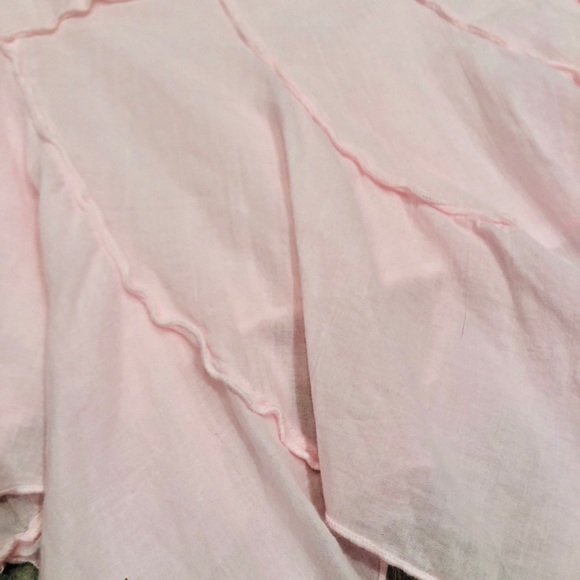 Luna Luz Petal Pink Tunic Top- Handkerchief Hem - Picture 3 of 7